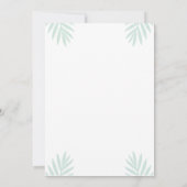 サファリ動物の誕生日 招待状 (裏面)