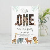 サファリ動物の誕生日 招待状 (スタンド正面)