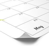 サファリ動物の赤ちゃんシャワーの期日の推測ゲーム ポスター (角)