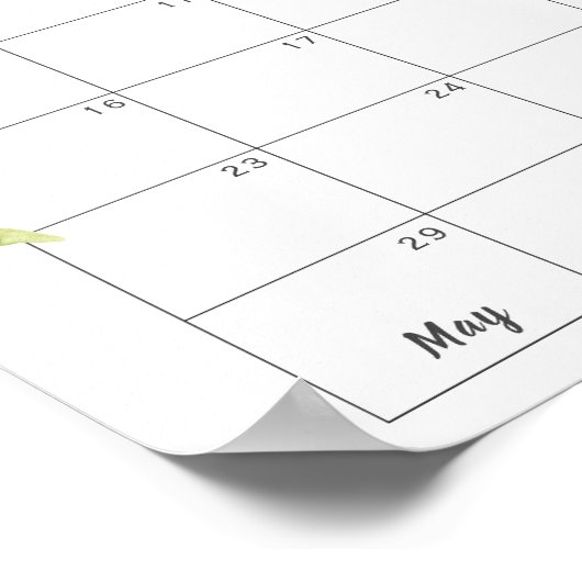 サファリ動物の赤ちゃんシャワーの期日の推測ゲーム ポスター (角)