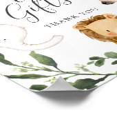 サファリ動物の赤ちゃんシャワーカードとギフトサイン ポスター (角)