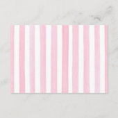 サファリ動物の赤ちゃんシャワーブックカードfor a girl エンクロージャーカード (裏面)