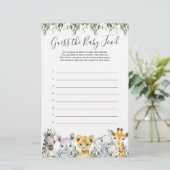 サファリ動物の赤ちゃんシャワーベビー食品を推測 (スタンド正面)