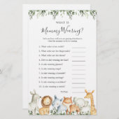 サファリ動物の赤ちゃんシャワー何ママ着て (正面/裏面)