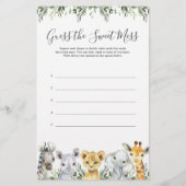 サファリ動物の赤ちゃんシャワー甘い混乱を推測 (正面)