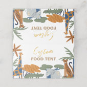 サファリ動物の食品ラベル プレイスカード (外部開封)