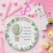 サファリ動物エアバルーン赤ちゃんシャワーありがとう ペーパープレート (パーティー)