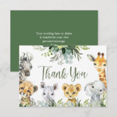 サファリ動物オベビー緑ジャングルベビーシャワー (正面/裏面)