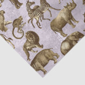 サファリ動物オンライトパープルデコパージュ 薄葉紙 (詳細)