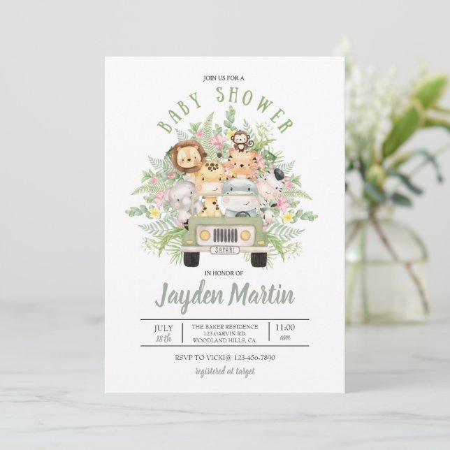 サファリ動物シャワー、ベビースワーナー、動物シャワー (スタンド正面)