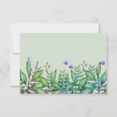 サファリ動物ジャングルグリーンボーイ赤ちゃんシャワー サンキューカード (裏面)