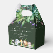 サファリ動物ジャングルグリーンボーイ赤ちゃんシャワー フェイバーボックス (正面サイド)