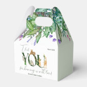 サファリ動物ジャングルグリーンボーイ赤ちゃんシャワー フェイバーボックス (正面サイド)