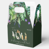 サファリ動物ジャングルグリーンボーイ赤ちゃんシャワー フェイバーボックス (オープン)