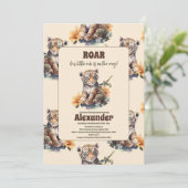 サファリ動物ジャングルタイガーベビーシャワー 招待状 (スタンド正面)