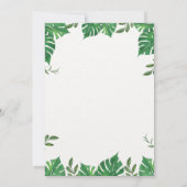サファリ動物ジャングルパーティー招待状 招待状 (裏面)