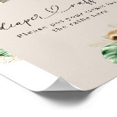 サファリ動物ジャングルベビーモダンシャワーおむつ ポスター (角)