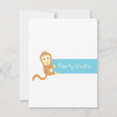 サファリ動物テーマ初の誕生日パーティー 招待状 (裏面)