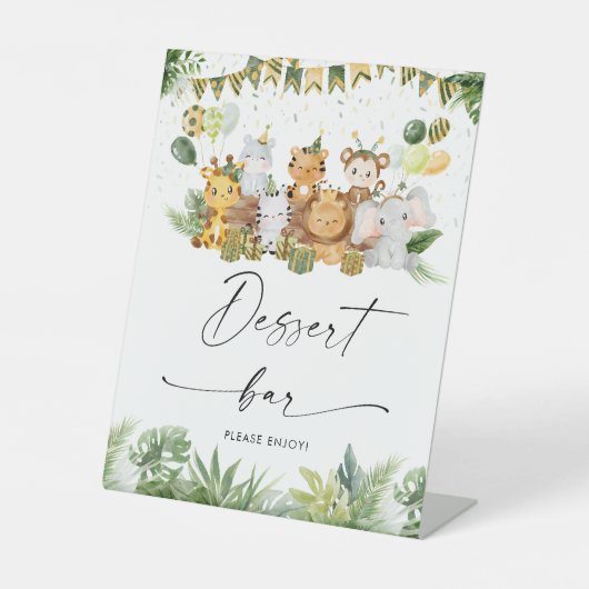 サファリ動物デザートバーサイン 台座サイン (正面)