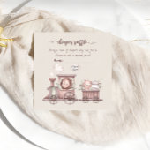 サファリ動物トレインベビーシャワーおむつ エンクロージャーカード