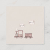 サファリ動物トレインベビーシャワーブック エンクロージャーカード (裏面)