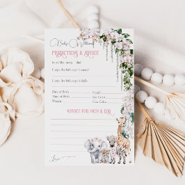 サファリ動物トロピカフラワーピンク赤ちゃんシャワーゲーム