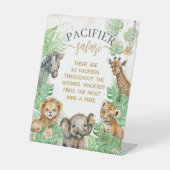 サファリ動物トロピカルシャワーおしゃぶり狩りゲーム 台座サイン (正面)