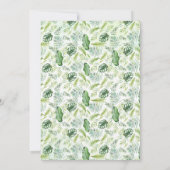 サファリ動物トロピカルジャングル動物園の赤ちゃんシャワー 招待状 (裏面)