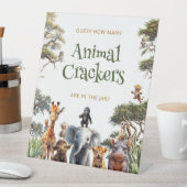 サファリ動物トロピカルベビーシャワークラッカーゲーム 台座サイン (インサイチュ)