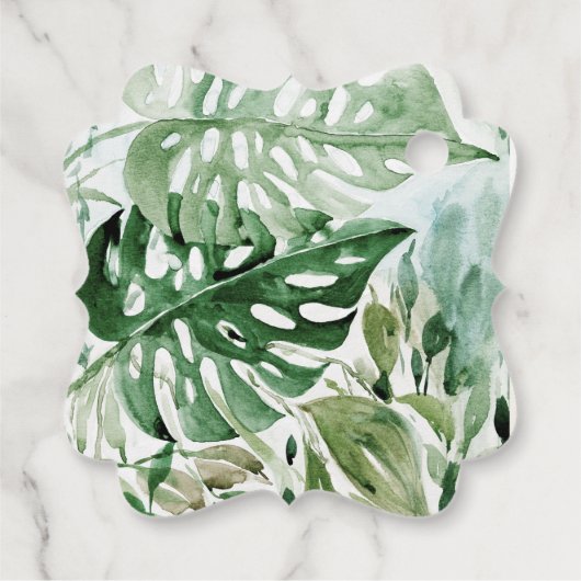 サファリ動物ナマケモノ赤ちゃんシャワーありがとう フェイバータグ (裏面)