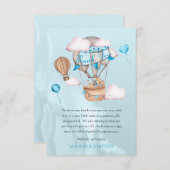 サファリ動物バルーン男の子シャワーありがとう サンキューカード (正面/裏面)