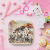 サファリ動物パーティープレート ペーパープレート (パーティー)