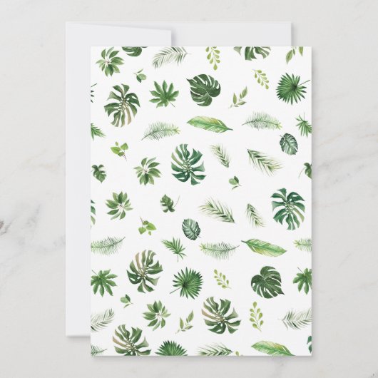 サファリ動物ビールまたはベビーベリーシャワーゲーム 招待状 (裏面)