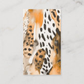 サファリ動物ファープリントおむつラッフルチケット エンクロージャーカード (裏面)