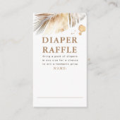 サファリ動物ファープリントおむつラッフルチケット エンクロージャーカード (正面)