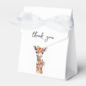 サファリ動物フローラキリン母ベビーシャワー フェイバーボックス (正面サイド)