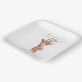 サファリ動物フローラキリン母ベビーシャワー ペーパープレート (傾斜あり)