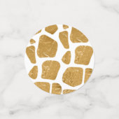 サファリ動物プリントモダン誕生日パーティーの写真 コンフェッティ (スモール正面)