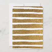 サファリ動物ベイビーシャワー招待状 ゴールドグリッター 招待状 (裏面)