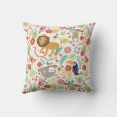 サファリ動物ベビークッションブライトジャカラフルングル クッション (裏面)