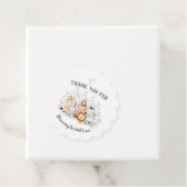 サファリ動物ベビーシャワーありがとうメッセージカード フェイバータグ (インサイチュ)