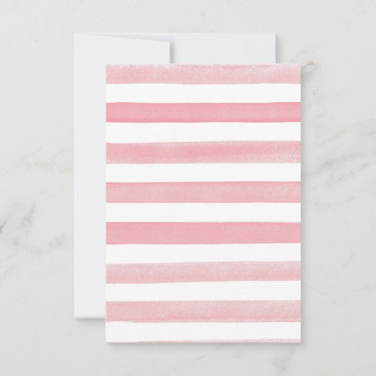 サファリ動物ベビーシャワーサンキューカードガール サンキューカード (裏面)