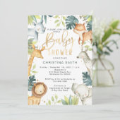 サファリ動物ベビーシャワー招待状 招待状 (スタンド正面)