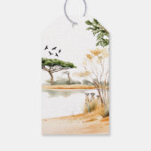 サファリ動物ベビーシャワー ギフトタグ (裏面)