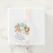 サファリ動物ベビーシャワーI誕生日サークル フェイバータグ (インサイチュ)