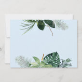 サファリ動物ベビーブルーボーイジャングルシャワー 招待状 (裏面)