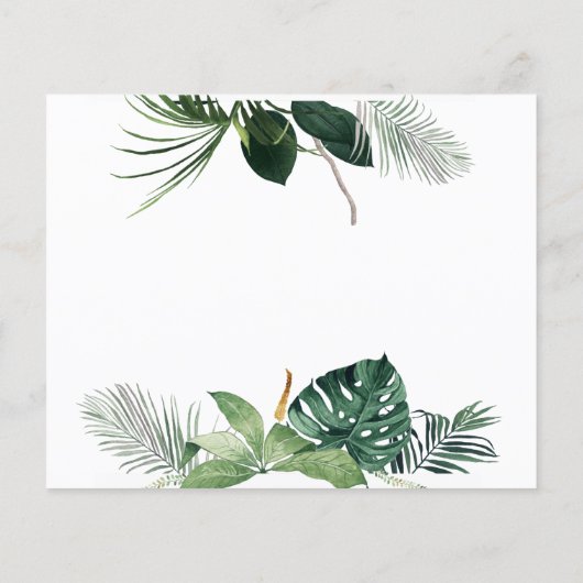 サファリ動物ベビー水色ジャングルベビーシャワー (裏面)