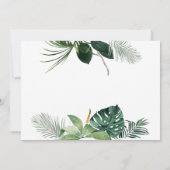 サファリ動物ベビー水色ジャングルベビーシャワー 招待状 (裏面)