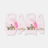 サファリ動物ボホバルーンガール1st誕生日のお願い フェイバーボックス (折り畳みなし)