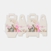 サファリ動物ボホバルーンガール1st誕生日 フェイバーボックス (折り畳みなし)